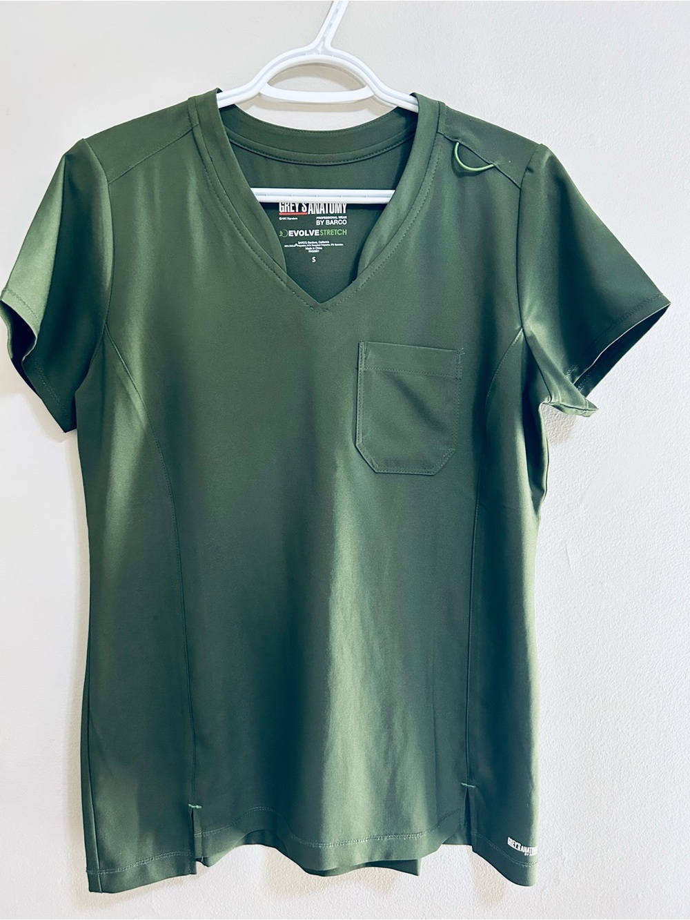 Grey's Anatomy Olive V-Neck Pocket Scrub Top